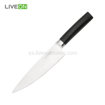 Cómodo cuchillo de chef con mango de madera Pakka de 8 pulgadas